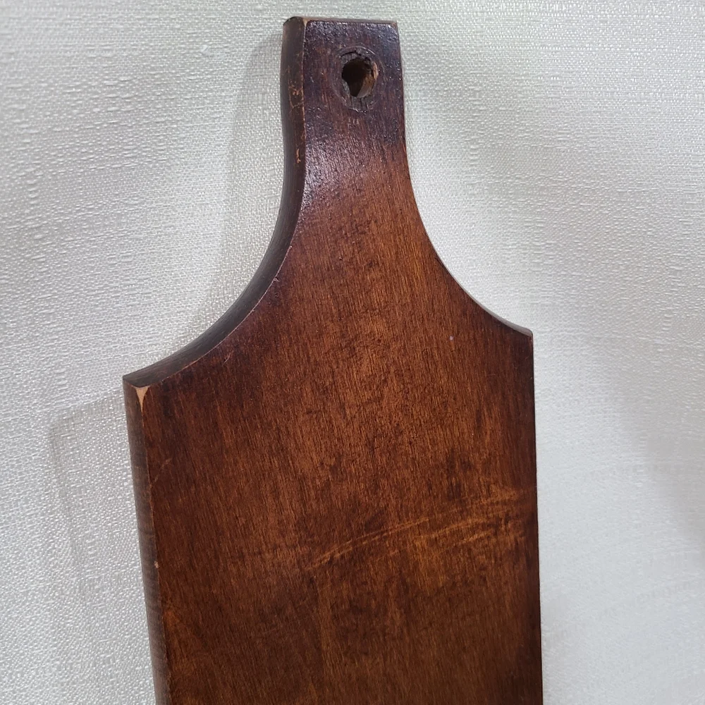 Wood Wall Hook Rack with Brass Double Hooks - Brown